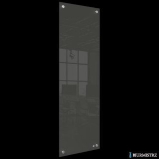 Mała podłużna szklana tablica suchościeralna Nobo Home 300x900mm, czarna 1915610