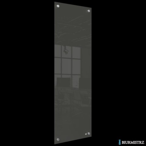 Mała podłużna szklana tablica suchościeralna Nobo Home 300x900mm, czarna 1915610