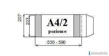 Okładka książkowa A4/2 poziom regulowana wys.wew.203mm (10) D&D