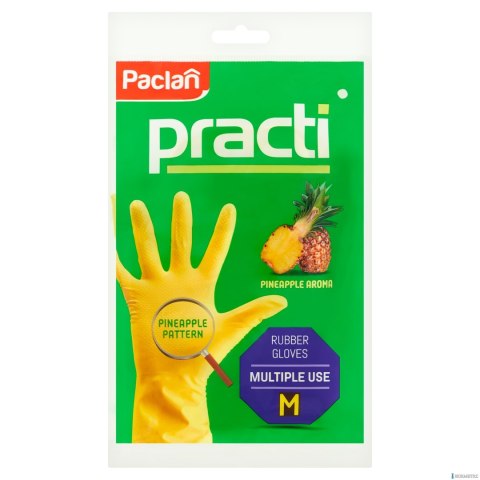 PACLAN Rękawice gumowe M żółte 50018
