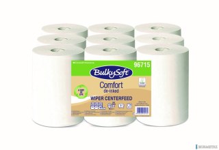 Ręcznik w roli mini centralnego dozowania (9rolek) biały, celuloza z recyklingu, 2w, 60m, Comfort De-inked, 96715 BULKYSOFT