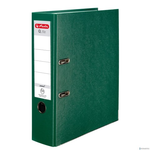 Segregator Q.FILE A4, 8 cm, PP zielony 300003086 HERLITZ