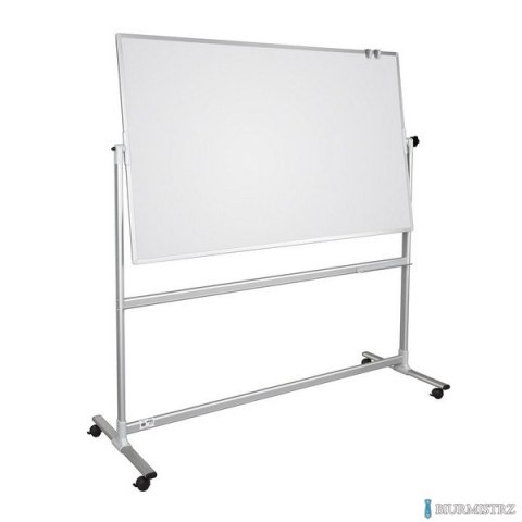 Tablica suchościeralno-magnetyczna ceramiczna obrotowo-jezdna biała 100 x 200 cm, TOS1020P3 2x3