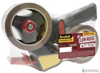 Zestaw taśmy pakowej SCOTCH (309 BUFF), akrylowa, 2 szt., brązowa, podajnik GRATIS