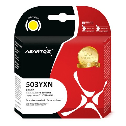 Tusz Asarto do Epson 503YXN | C13T09R44010 | 470 str. | 10,2ml | yellow