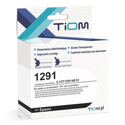 Tusz Tiom do Epson 1291 | C13T12914012 | 415str | black