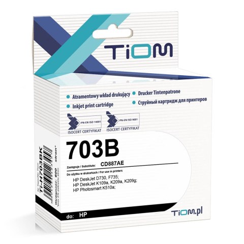 Tusz Tiom do HP 703B | CD887AE | 730 str. | 20ml | black
