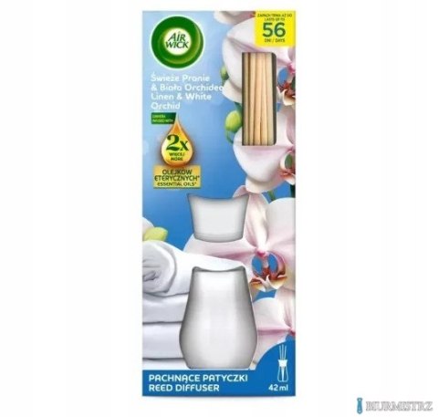 AIR WICK Odświeżacz pachnące patyczki 42ml Świeże Pranie & Biała Orchidea 8970