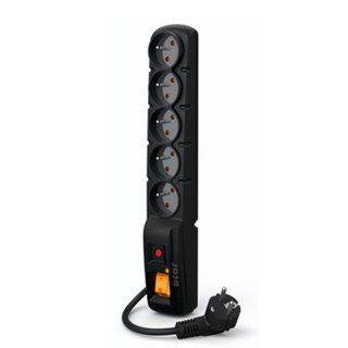 Acar F5 listwa zasilająca przeciwprzepięciowa 5 gniazd | 1,5m czarna