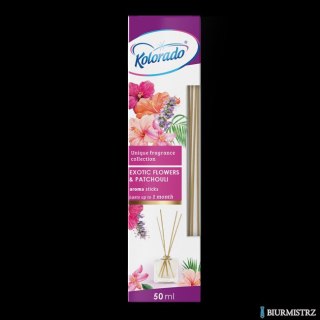 KOLORADO Odświeżacz pachnące patyczki 50ml EXOTIC FLOWERS PATCHOULI 11755