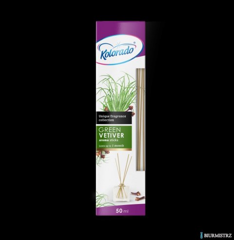 KOLORADO Odświeżacz pachnące patyczki 50ml GREEN VETIVER 09806