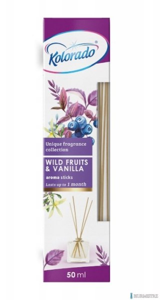 KOLORADO Odświeżacz pachnące patyczki 50ml WILD FRUITS VANILLA 09868