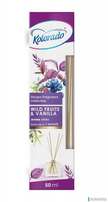 KOLORADO Odświeżacz pachnące patyczki 50ml WILD FRUITS VANILLA 09868