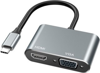 Adapter TYPE C/HDMI 4k 30hz+VGA