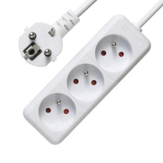 BOUNN listwa zasilająca 3 gniazda 1,5 m biała 16A