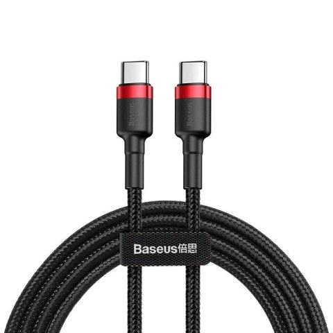Baseus Kabel USB-C do USB-C Cafule | PD 2.0 | QC 3.0 | 60W | 1m | czarno-czerwon