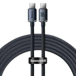 Baseus Kabel USB-C do USB-C Crystal Shine 100W | 1.2m | czarny