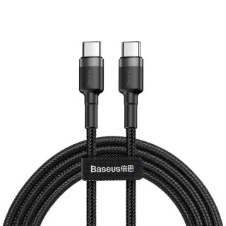 Baseus Kabel USB-C do USB-C PD Cafule PD 2.0 QC 3.0 60W | 1m | czarno-szary