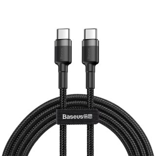 Baseus Kabel USB-C do USB-C PD Cafule PD 2.0 QC 3.0 60W | 2m | czarno-szary