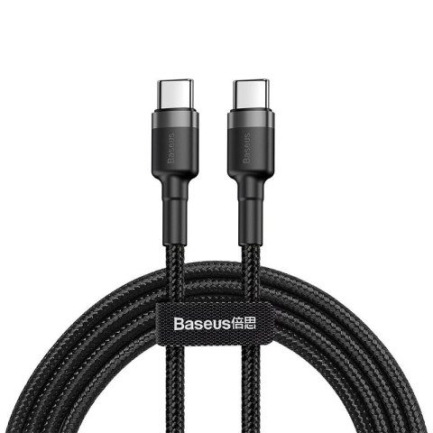 Baseus Kabel USB-C do USB-C PD Cafule PD 2.0 QC 3.0 60W | 2m | czarno-szary