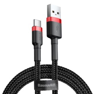 Baseus Kabel USB do USB-C Cafule 3A | 1m | czerwono-czarny