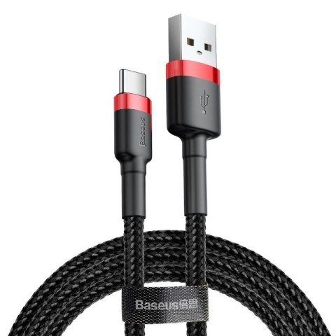 Baseus Kabel USB do USB-C Cafule 3A | 1m | czerwono-czarny