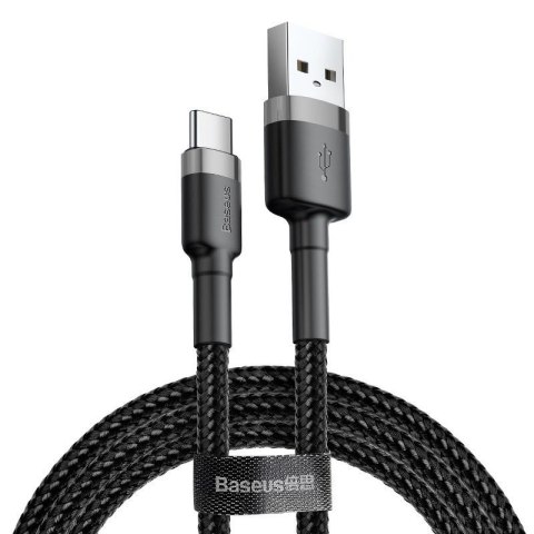 Baseus Kabel USB do USB-C Cafule 3A 1m | szaro-czarny