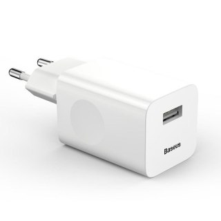 Baseus Ładowarka sieciowa Charging Quick Charger USB/QC/3.0 | 24W | biała