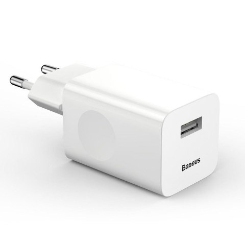 Baseus Ładowarka sieciowa Charging Quick Charger USB/QC/3.0 | 24W | biała