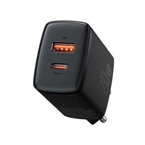 Baseus Ładowarka sieciowa Compact Quick Charger USB | USB-C | 20W czarna