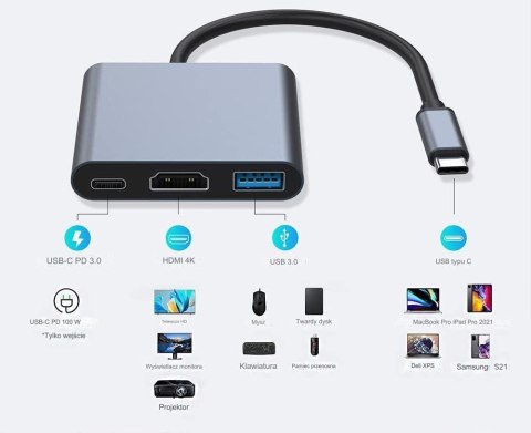 Bounn Adapter 3 w 1 USB 3.1