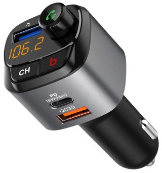 Bounn transmiter FM ładowarka samochodowa QC3.0+PD20W