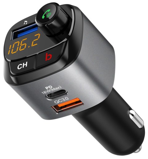 Bounn transmiter FM ładowarka samochodowa QC3.0+PD20W