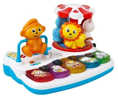 Edukacyjne Pianinko ze Zwierzątkami + Karuzela Plac zabaw 12 m+