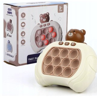 Gra Pop It elektorniczna beżowa miś 3 lata+