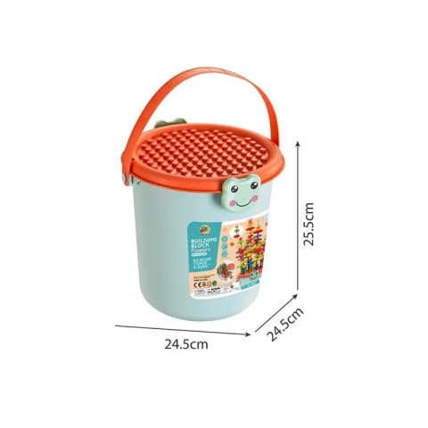 Klocki Konstrukcyjne Zestaw Ogród 172 el. Wiaderko