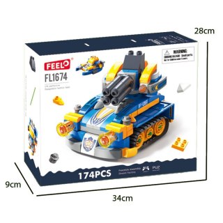 Klocki konstrukcyjne czołg wojskowy 174 elementy