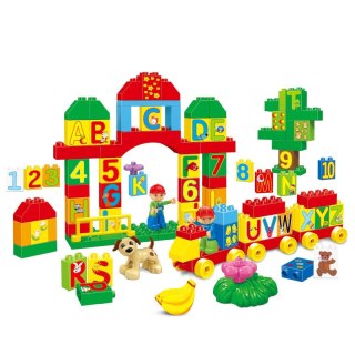 Klocki konstrukcyjne miasteczko edukacyjne 108 elementów