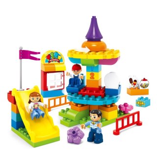 Klocki konstrukcyjne plac zabaw rodzinka 68 elementów