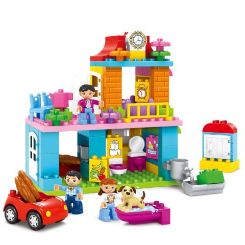 Klocki konstrukcyjne uroczy domek rodzinny 96 elementów