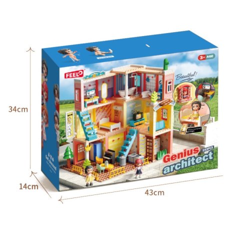 Klocki konstrukcyjne willa 243 elementów