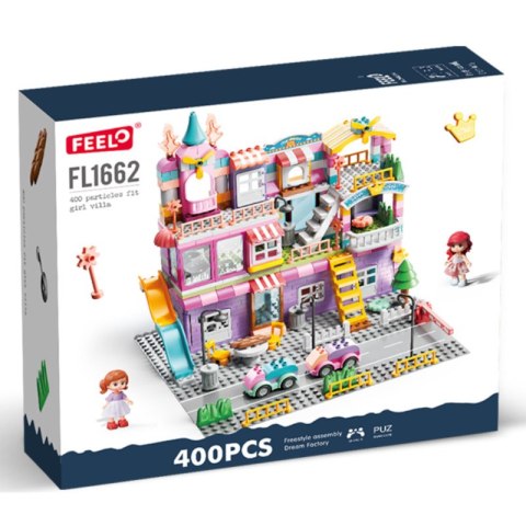 Klocki konstrukcyjne willa dziewczęca 400 elementów