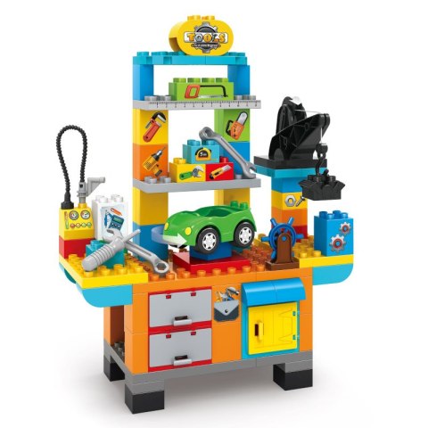 Klocki konstrukcyjne wózek warsztat majsterkowicza 90 elementów