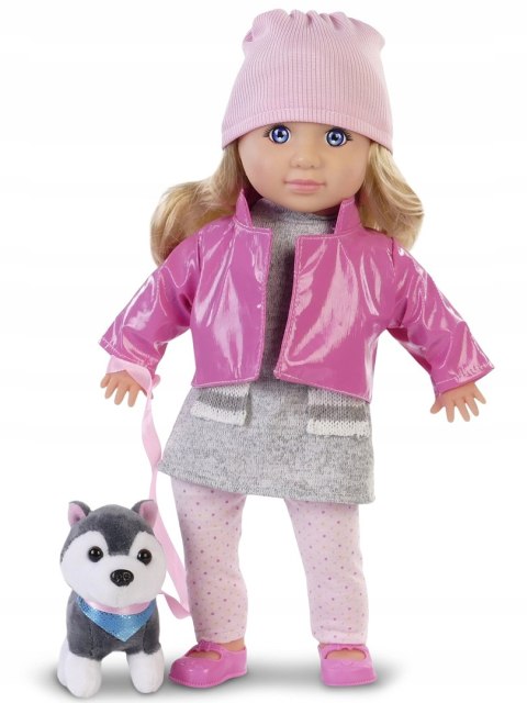 Lalka Natalia z pieskiem pluszowym 35 cm