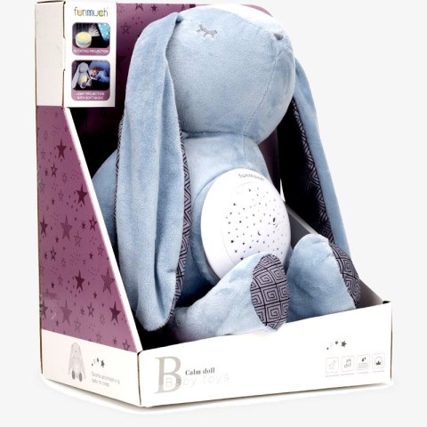 Obrotowy projektor dla dzieci usypiacz królik pluszowy