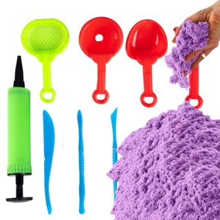 Piasek kinetyczny z foremkami 3 kg fioletowy