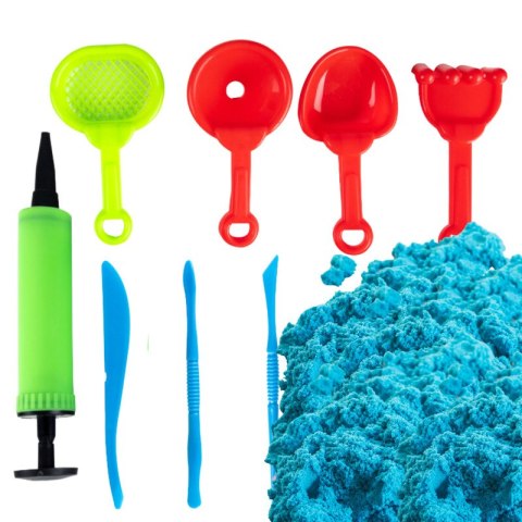 Piasek kinetyczny z foremkami 3 kg niebieski