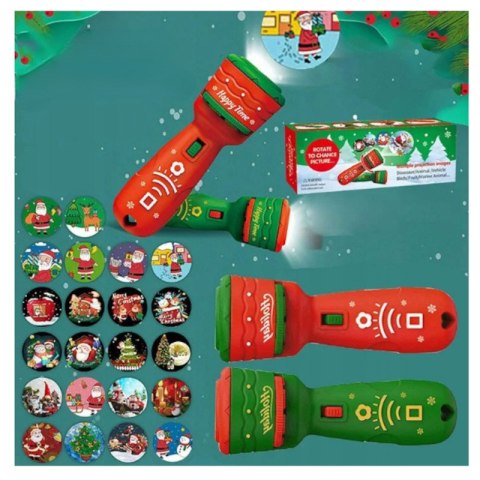 Projektor latarka dla dzieci świąteczny Mikołajki 3 lata +