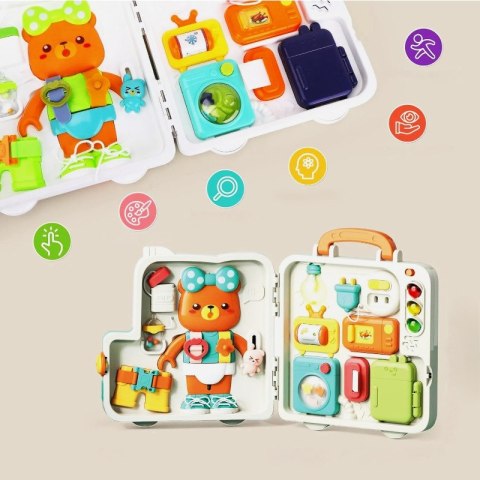 Tablica sensoryczna miś dla niemowląt światło dźwięk