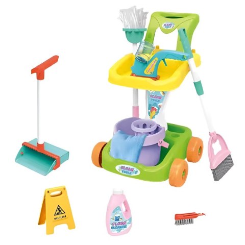 Zestaw wózek do sprzątania 24 elementy